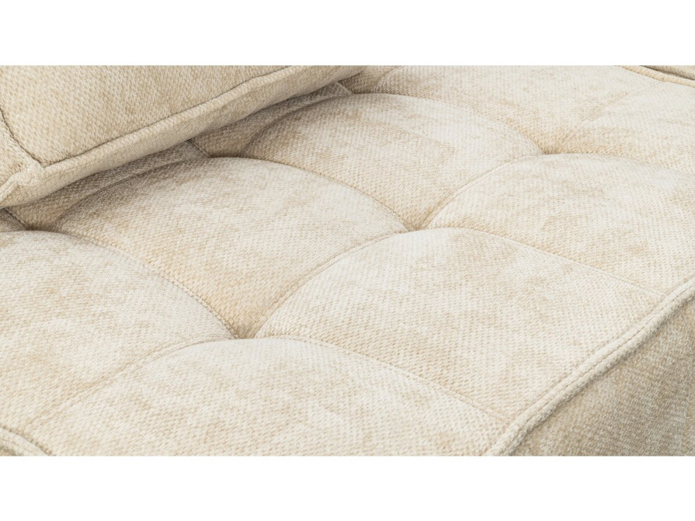 Set of 2 "Velluto" textured fabric modular sofa seats - Beige