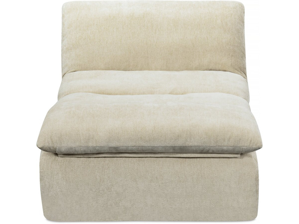 Fireside chair in textured fabric "Candela" - 81 x 96 x 75 cm - Beige