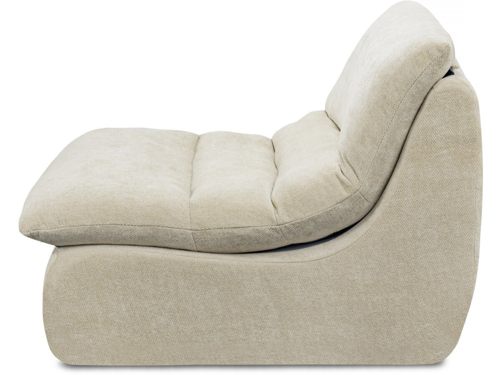 Fireside chair in textured fabric "Candela" - 81 x 96 x 75 cm - Beige