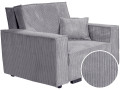 Clivia" corduroy convertible armchair - Grey - GREY