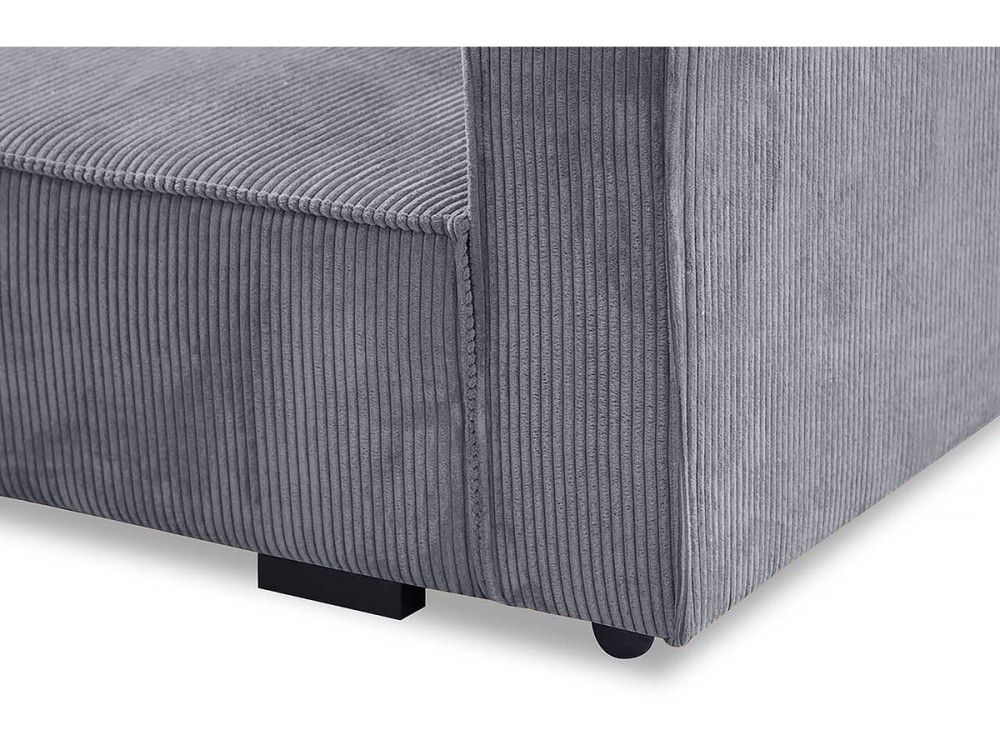 Clivia" corduroy convertible armchair - Grey