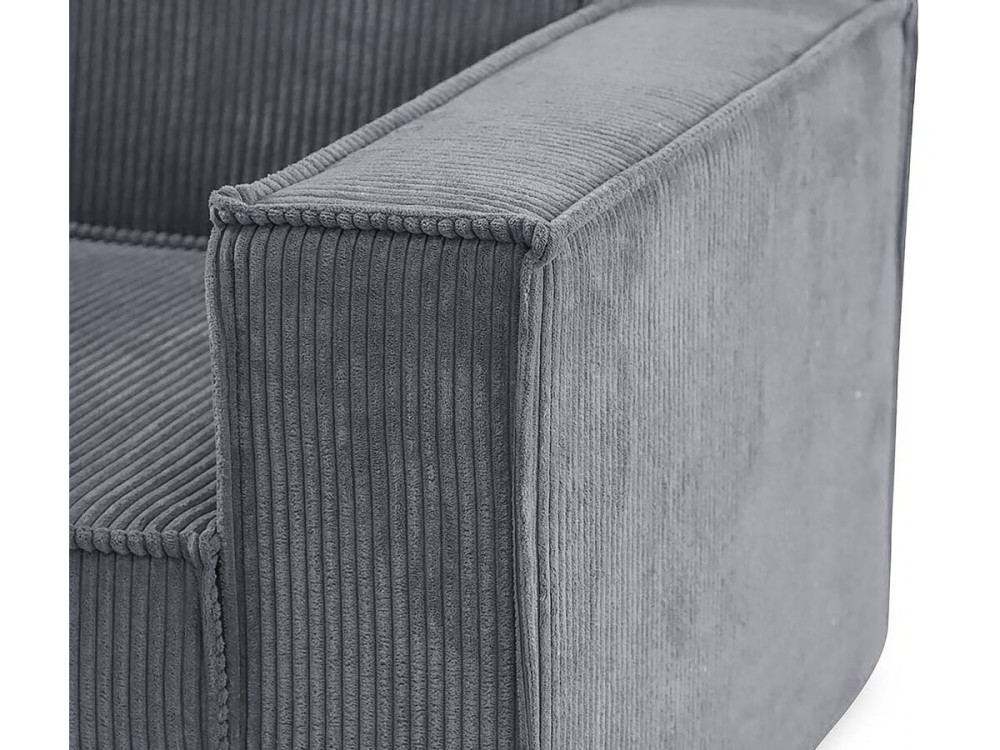 Clivia" corduroy convertible armchair - Grey