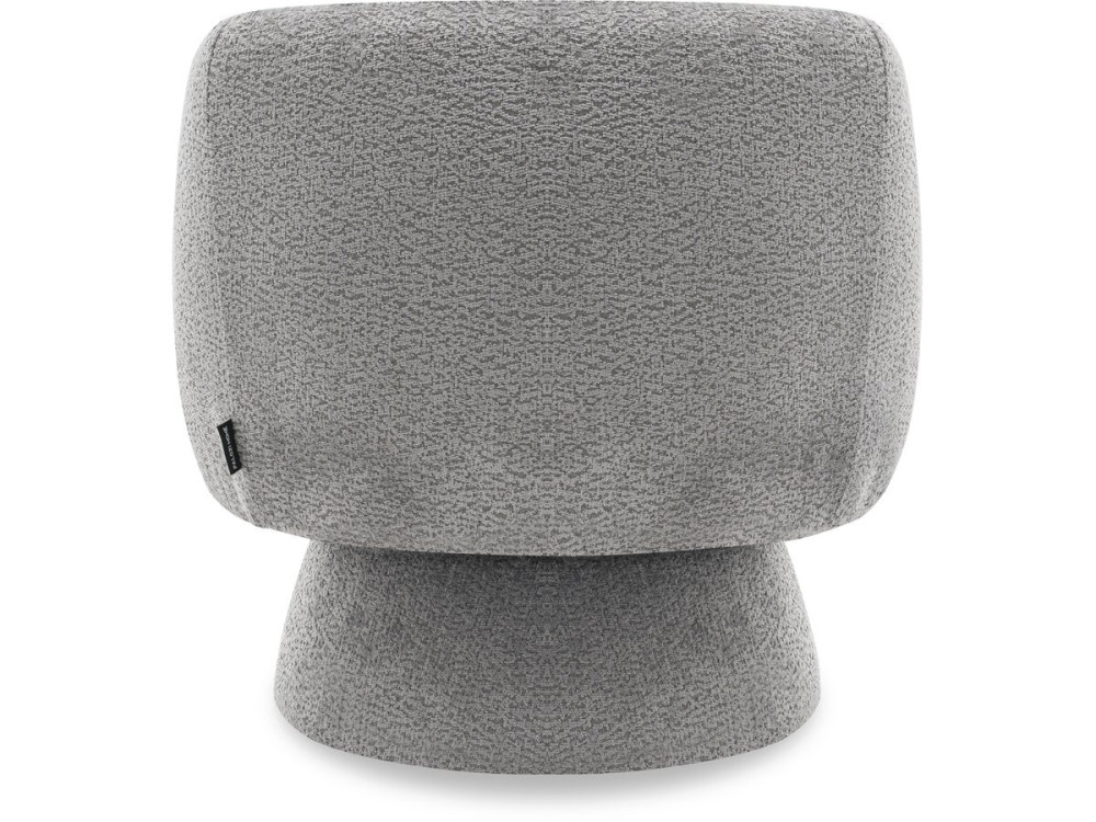 Franklin" swivel armchair in bouclette fabric - 74 x 75 x 75 cm - Grey