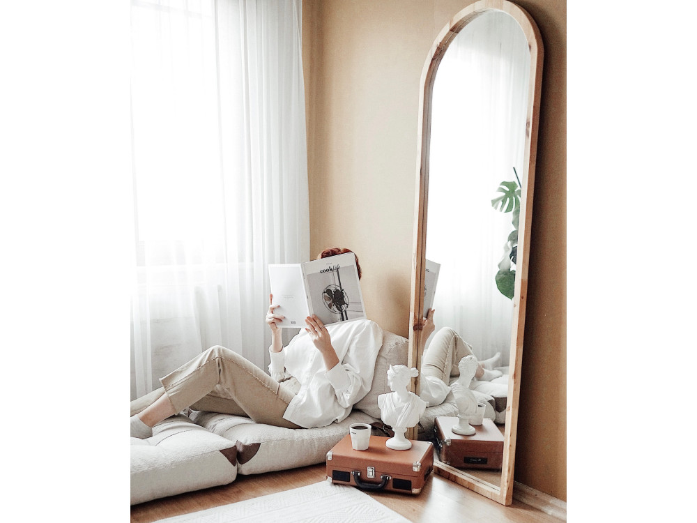 Fold" fabric armchair-bed - 80 x 60 x 70 cm - Cream