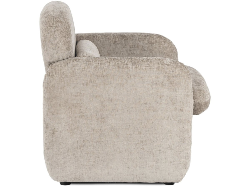 Cozmo" lounge chair in mottled fabric - 78 x 79 x 77 cm - Beige