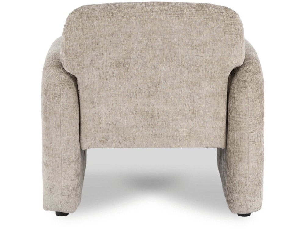 Cozmo" lounge chair in mottled fabric - 78 x 79 x 77 cm - Beige