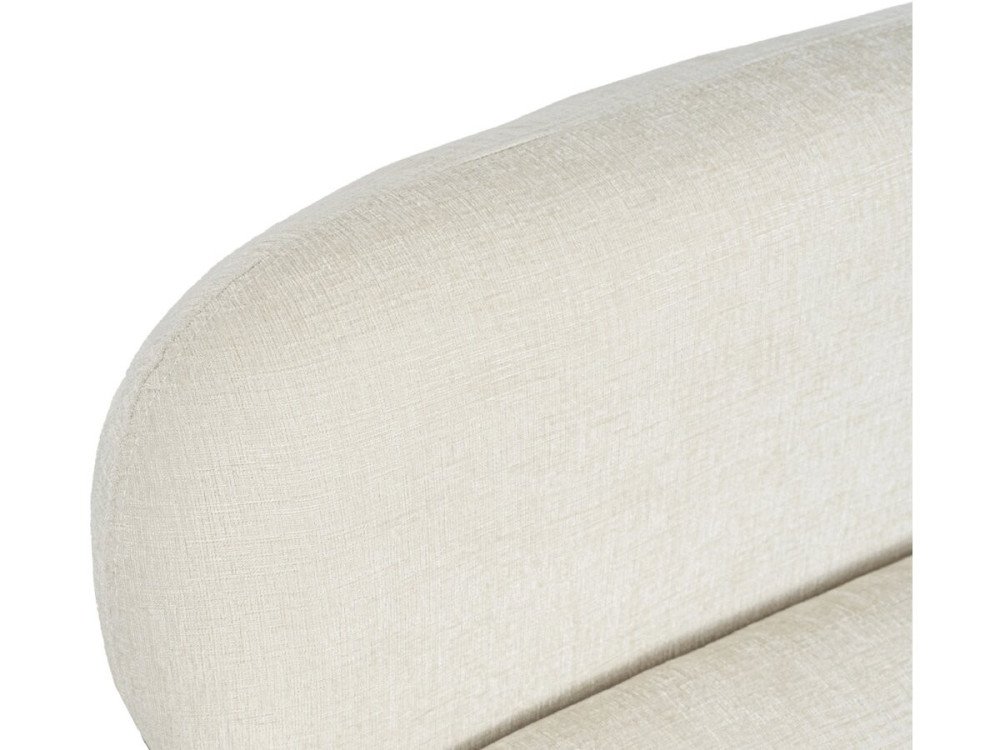 Cozmo" lounge chair in mottled fabric - 78 x 79 x 77 cm - Cream