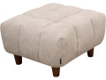 Ottoman for straight sofa "Matignon" - 70 x 70 x 46 cm - Grey - Beige
