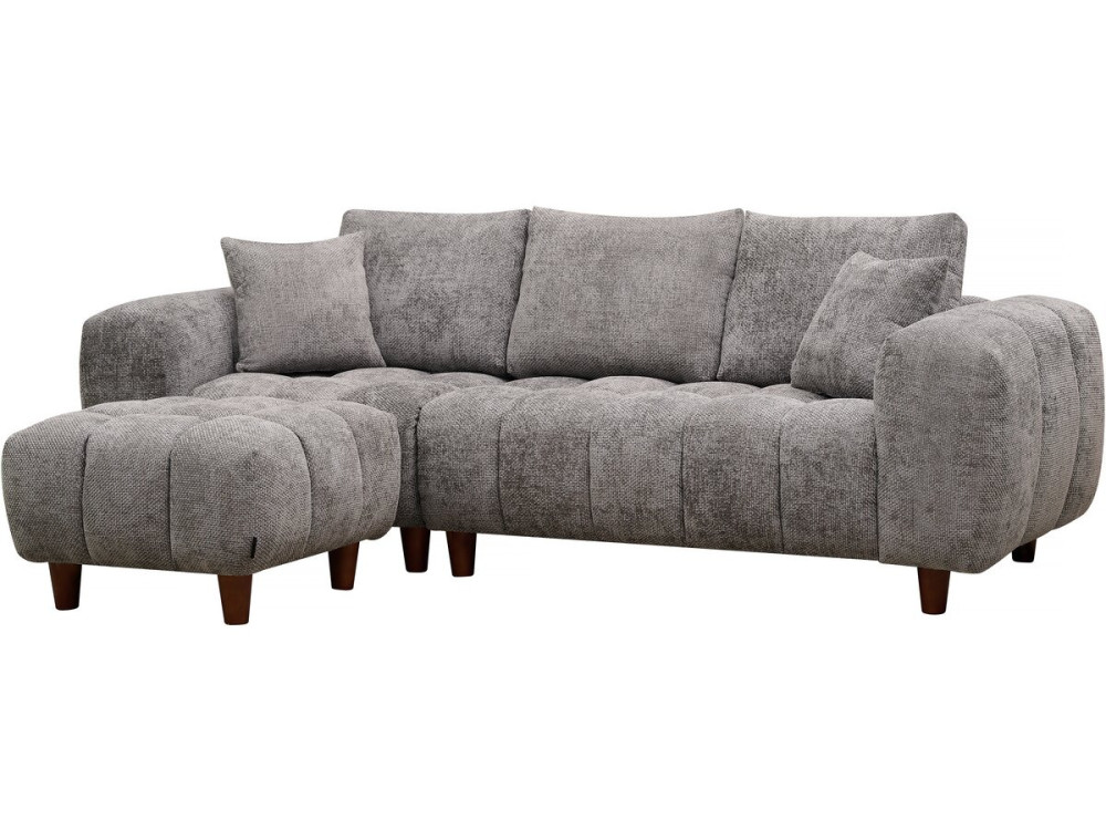 Ottoman for straight sofa "Matignon" - 70 x 70 x 46 cm - Grey