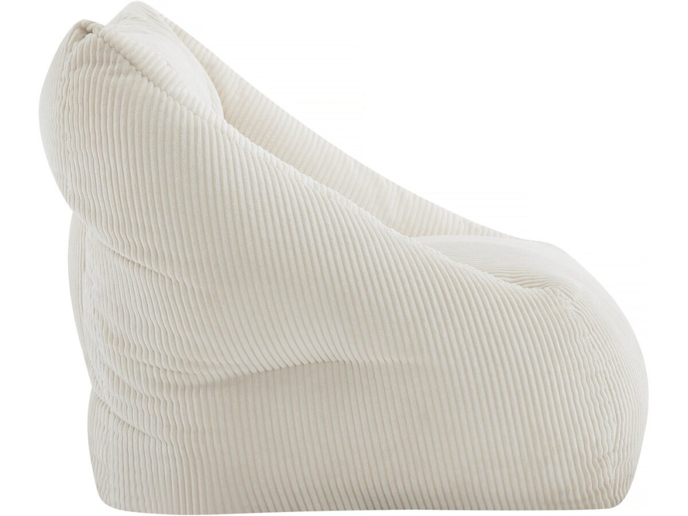 Corduroy pouf "Medellin" - Beige - 85 x 85 x 72 cm