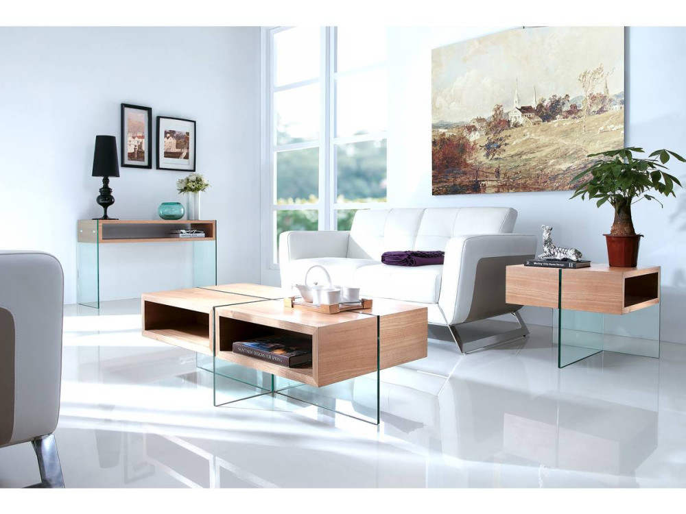 Coffee table "Milano" - 120 x 60 x 40 cm - Oak finish