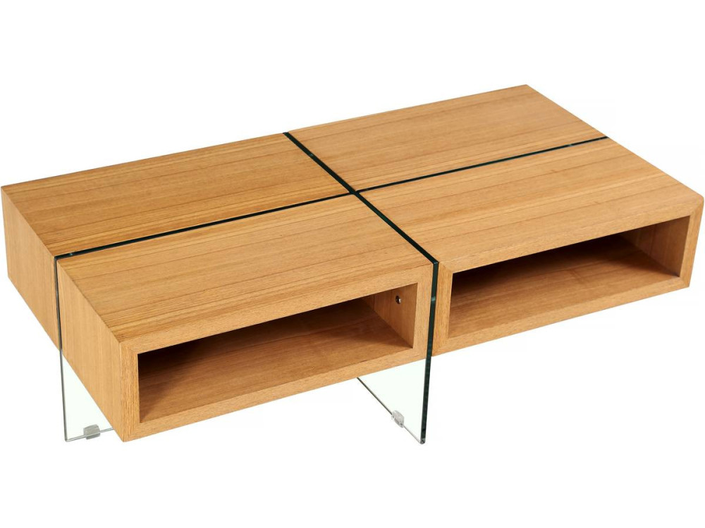 Coffee table "Milano" - 120 x 60 x 40 cm - Oak finish