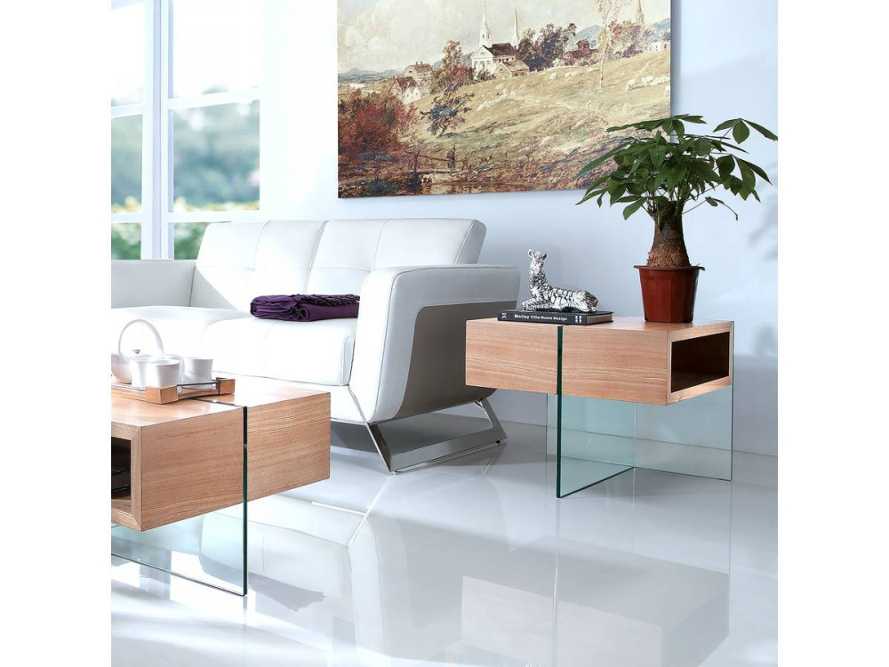 Coffee table "Venezia" - 60 x 60 x 50 cm - Oak finish