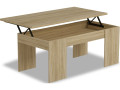 Diana coffee table - 102 x 50 x 43 cm - White - Oak