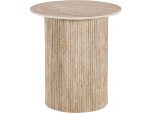 Eclat" ceramic occasional table, end table, bedside table - 50 x 50 cm - Brown