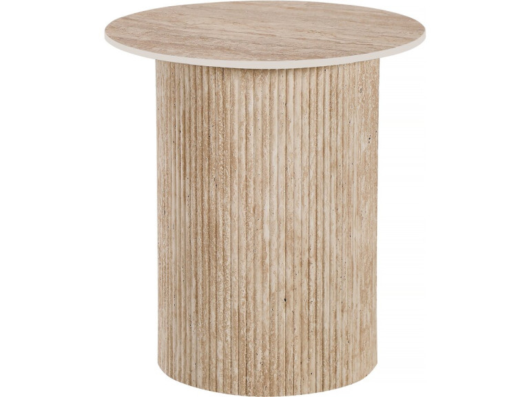 Eclat" ceramic occasional table, end table, bedside table - 50 x 50 cm - Brown