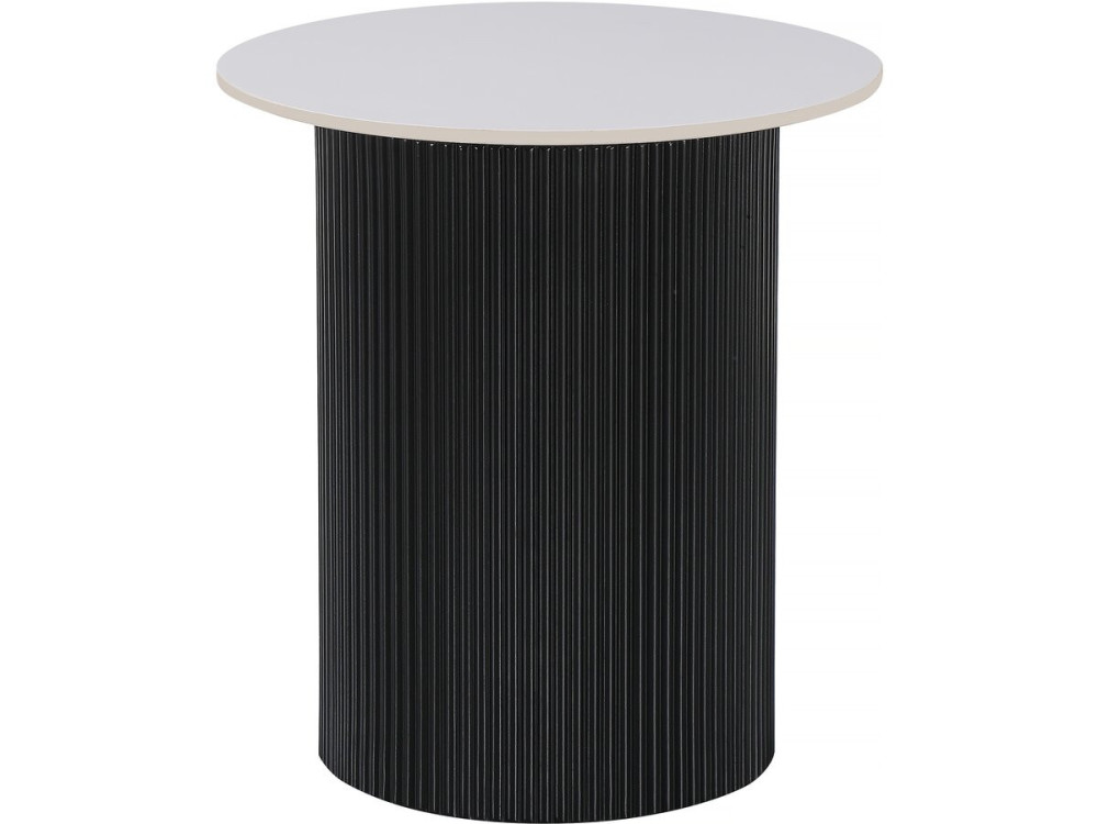 Eclat" ceramic side table, end table, bedside table - 50 x 50 x 55 cm - White
