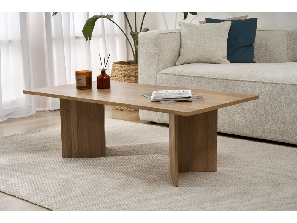 Sabin" wooden coffee table - 60 x 119 x 40 cm - Oak
