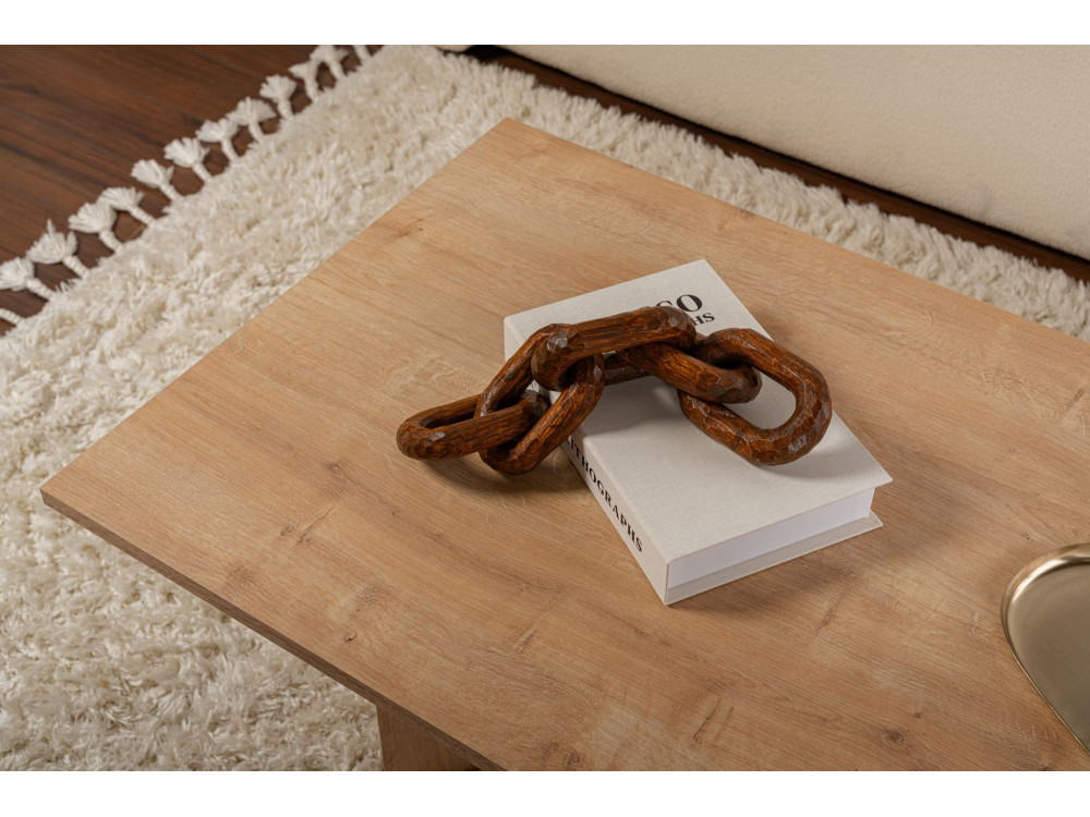 Sabin" wooden coffee table - 60 x 119 x 40 cm - Sapphire Oak