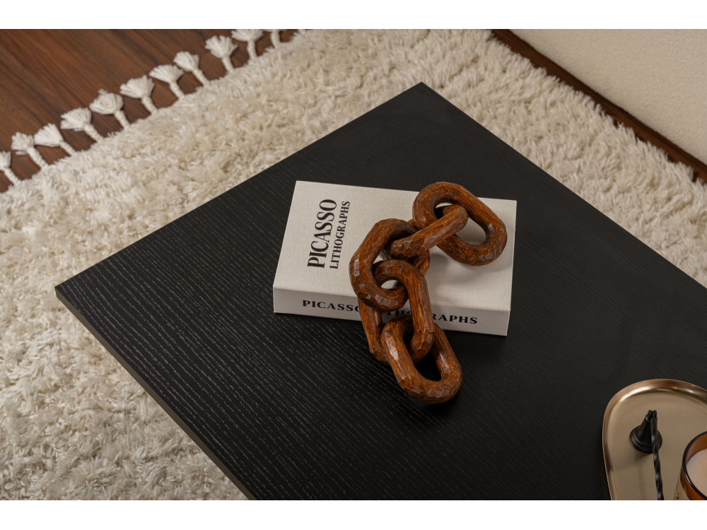 Sabin" wooden coffee table - 60 x 119 x 40 cm - Black wood