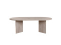 Sable" wooden coffee table - 60 x 119 x 40 cm - Sapphire Oak - Travertine