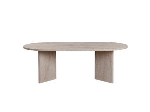Sable" wooden coffee table - 60 x 119 x 40 cm - Travertine