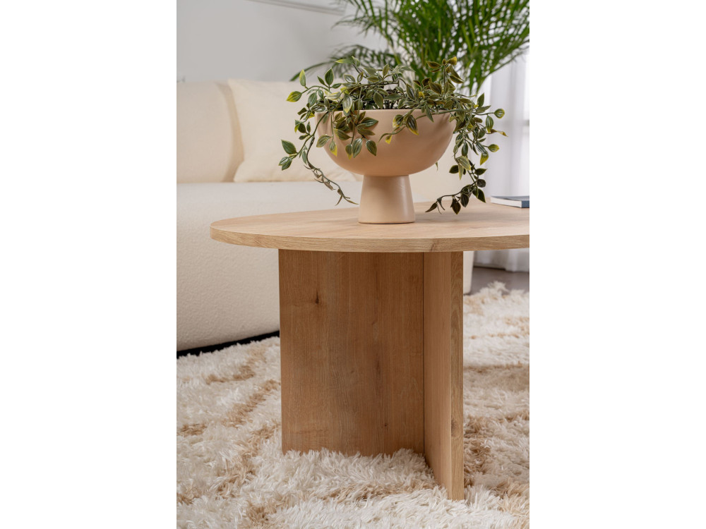 Sable" wooden coffee table - 60 x 119 x 40 cm - Sapphire Oak
