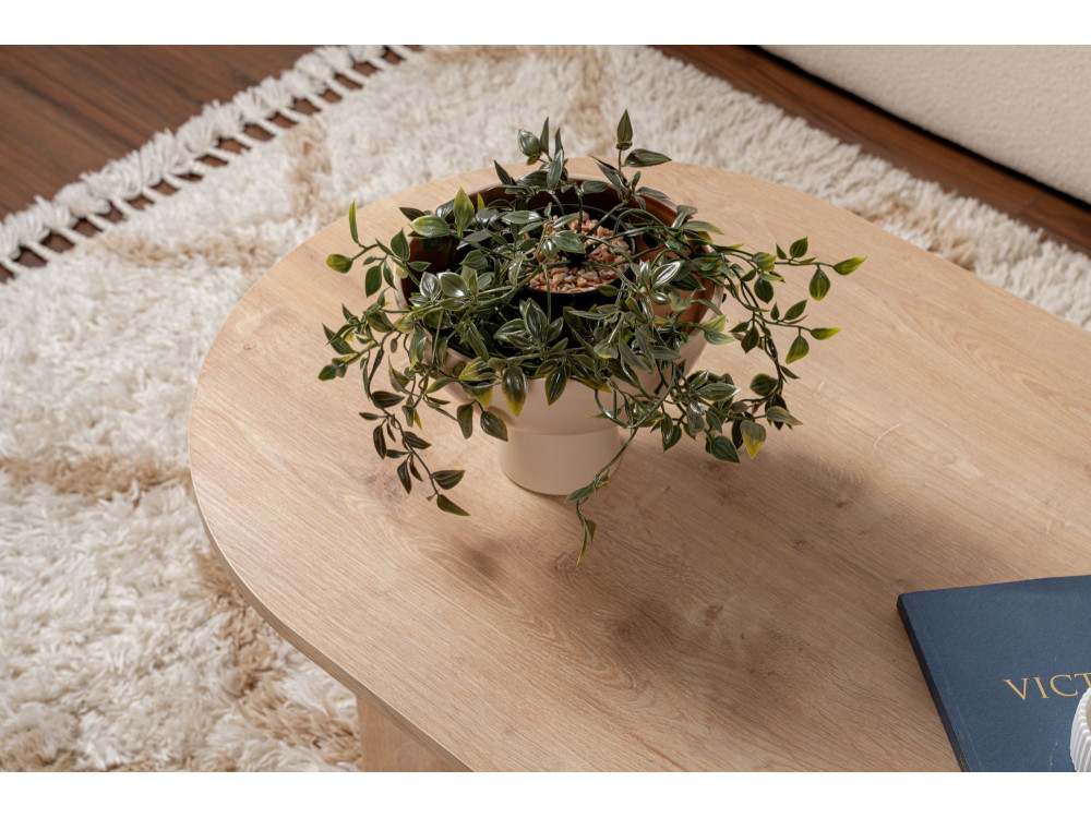 Sable" wooden coffee table - 60 x 119 x 40 cm - Sapphire Oak