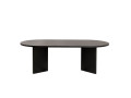 Sable" wooden coffee table - 60 x 119 x 40 cm - Sapphire Oak - Black Wood