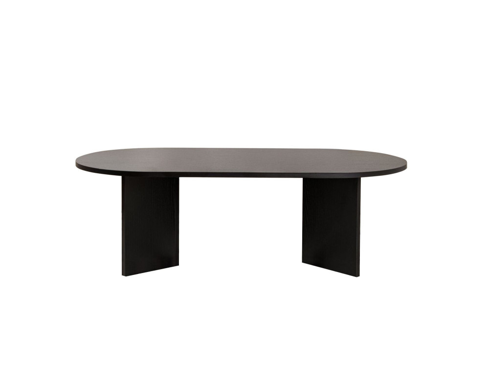 Wooden coffee table "Sable" - 60 x 119 x 40 cm - Black wood