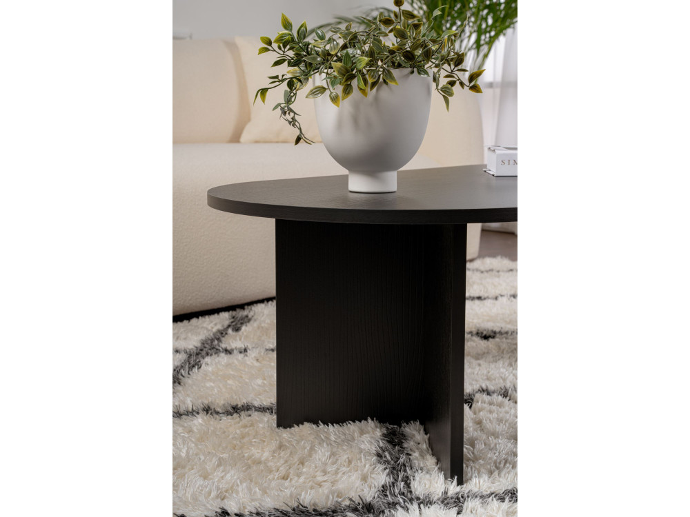 Wooden coffee table "Sable" - 60 x 119 x 40 cm - Black wood