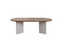 Sable" wooden coffee table - 60 x 119 x 40 cm - Sapphire Oak - Walnut, White