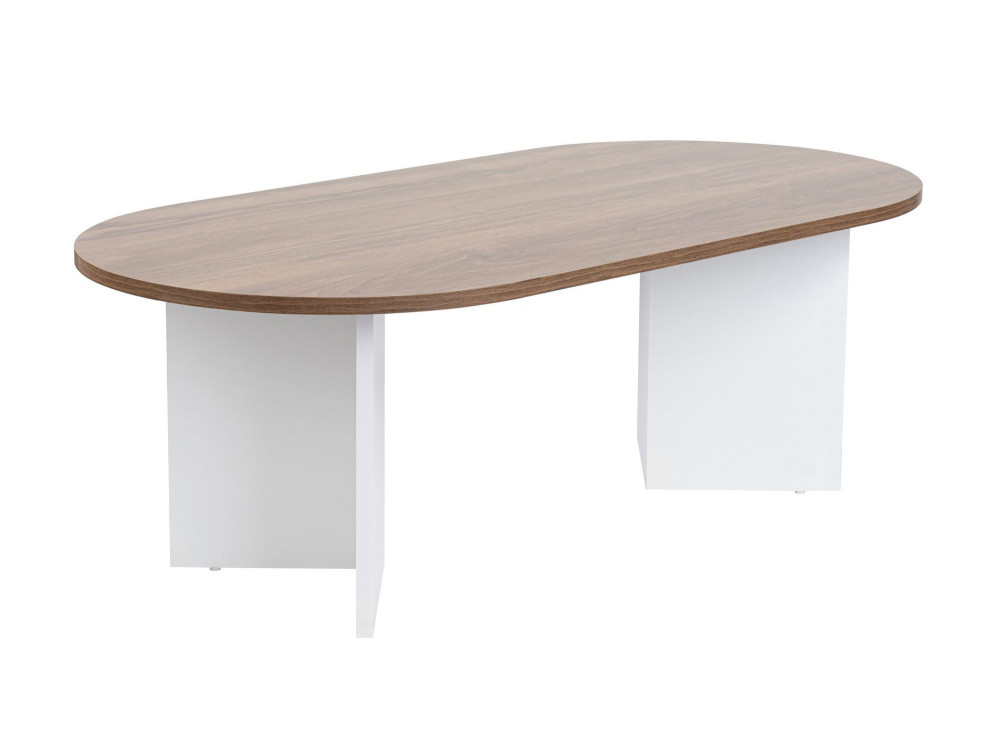 Wooden coffee table "Sable" - 60 x 119 x 40 cm - WalnutWhite