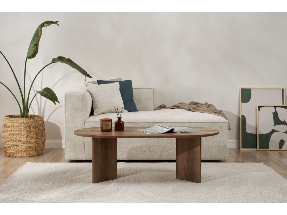 Wooden coffee table "Sable" - 60 x 119 x 40 cm - Walnut