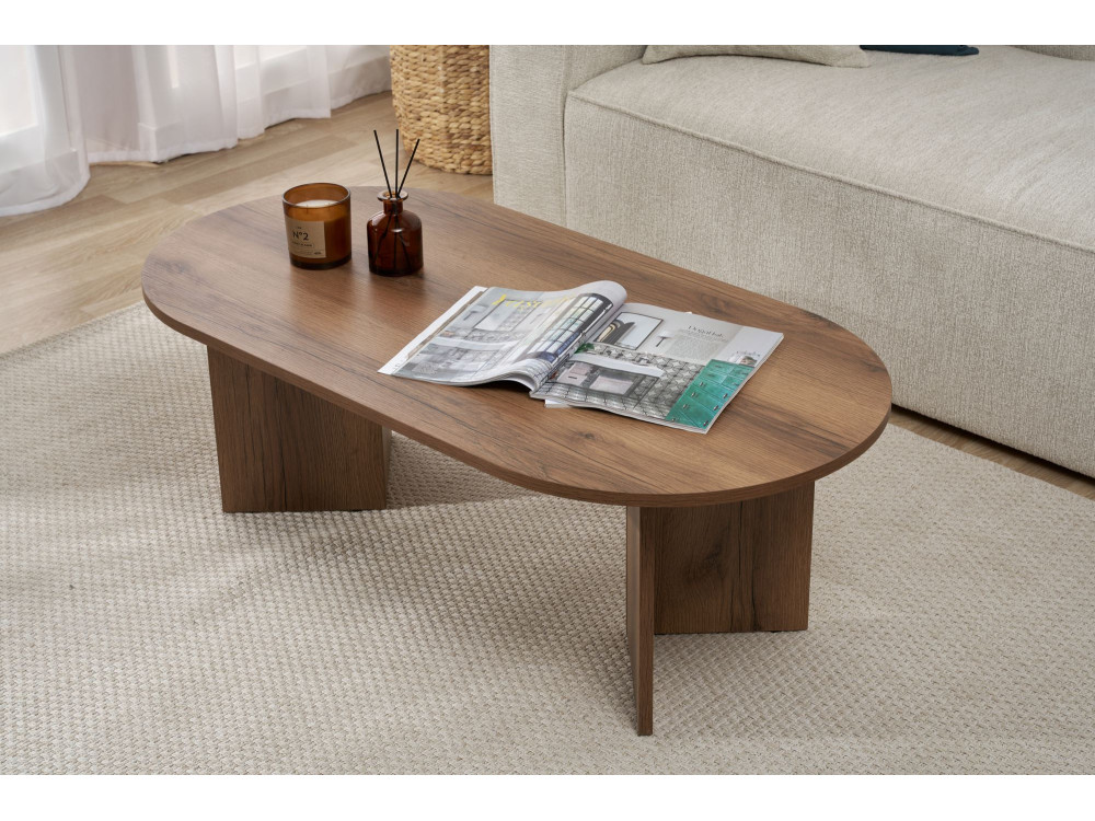 Wooden coffee table "Sable" - 60 x 119 x 40 cm - Walnut