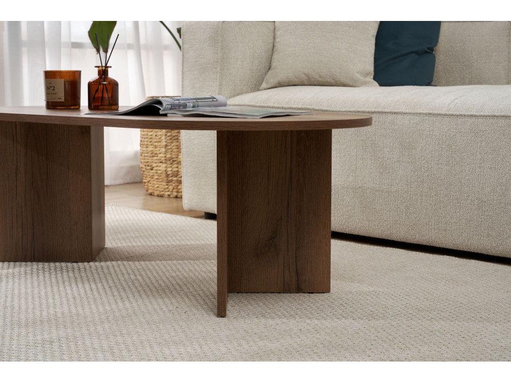 Wooden coffee table "Sable" - 60 x 119 x 40 cm - Walnut