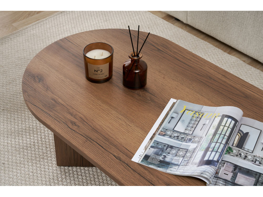 Wooden coffee table "Sable" - 60 x 119 x 40 cm - Walnut