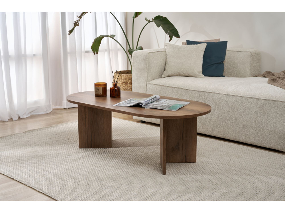Wooden coffee table "Sable" - 60 x 119 x 40 cm - Walnut