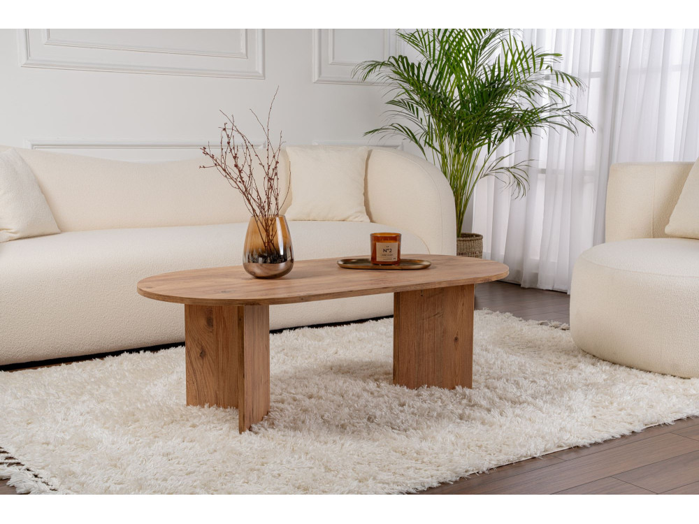 Wooden coffee table "Sable" - 60 x 119 x 40 cm - Atlantic Pine