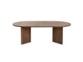 Sable" wooden coffee table - 60 x 119 x 40 cm - Sapphire Oak - Walnut