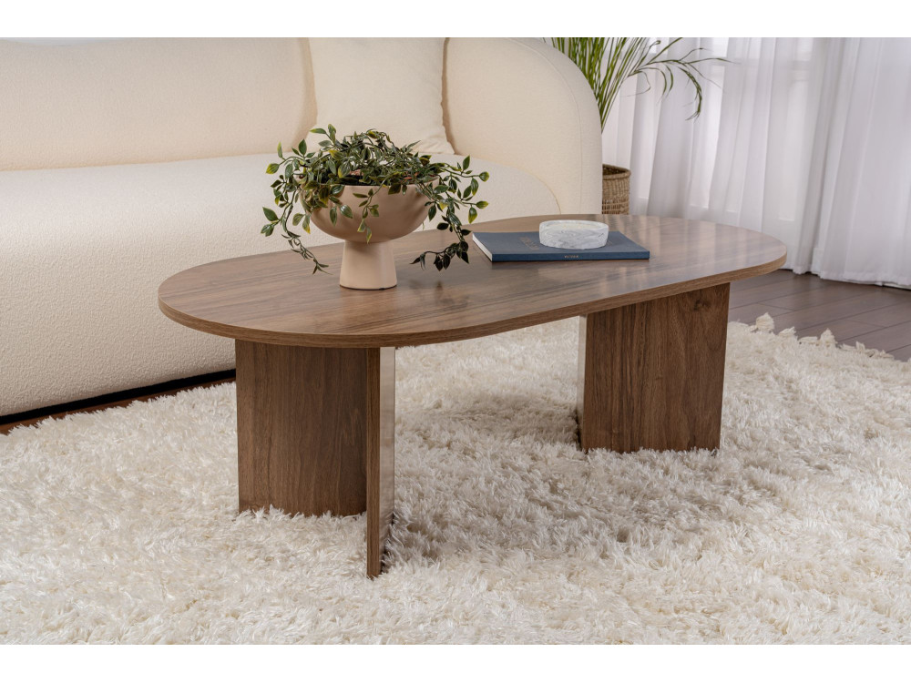 Wooden coffee table "Sable" - 60 x 119 x 40 cm - Walnut