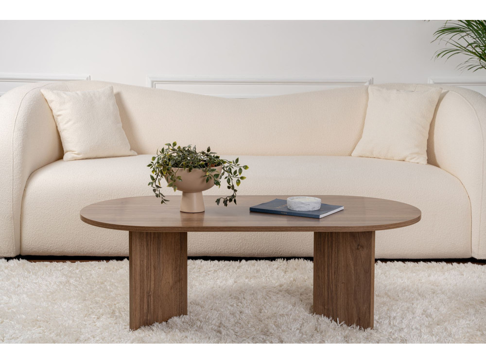 Wooden coffee table "Sable" - 60 x 119 x 40 cm - Walnut