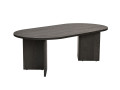 Sable" wooden coffee table - 60 x 119 x 40 cm - Sapphire Oak - Black, Light