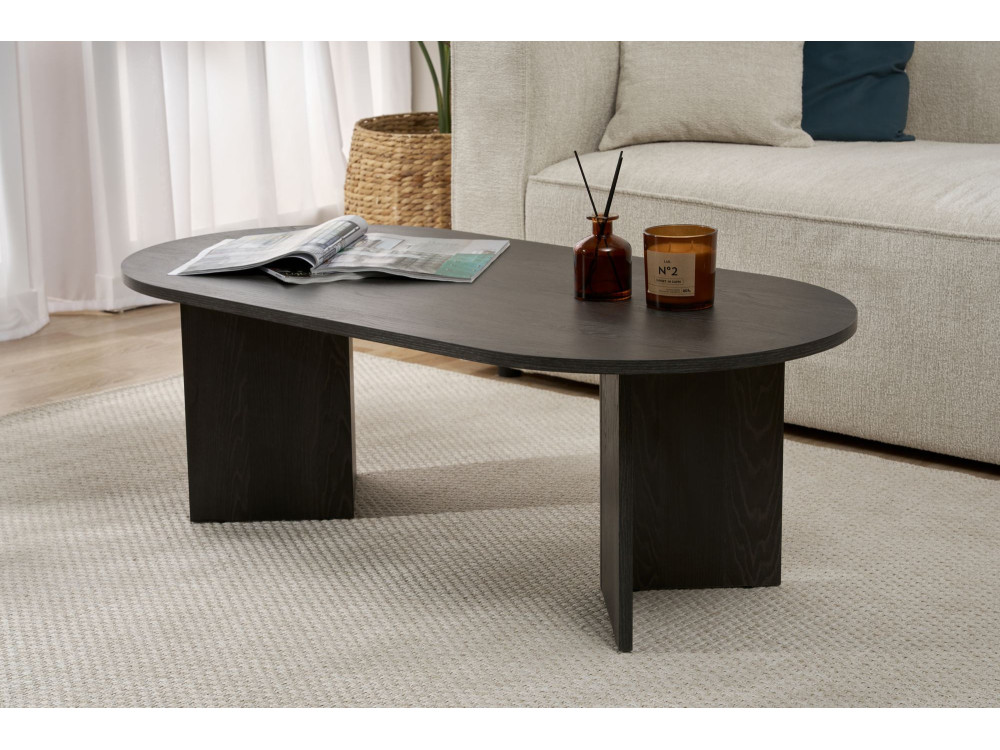Wooden coffee table "Sable" - 60 x 119 x 40 cm - Lumière Noire