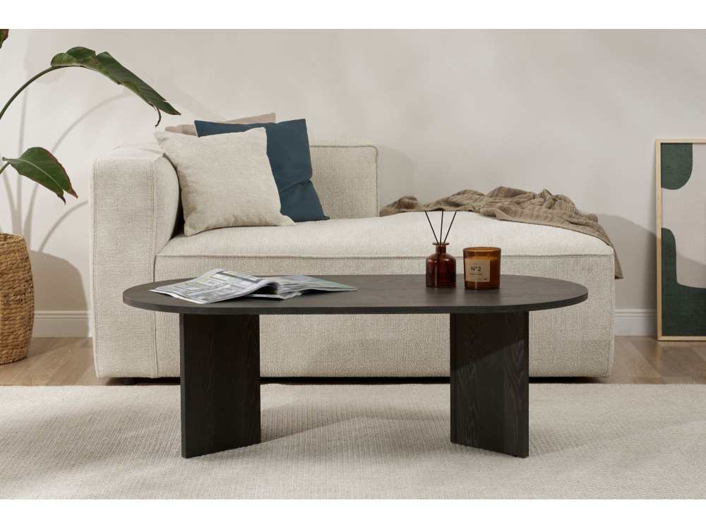 Wooden coffee table "Sable" - 60 x 119 x 40 cm - Lumière Noire