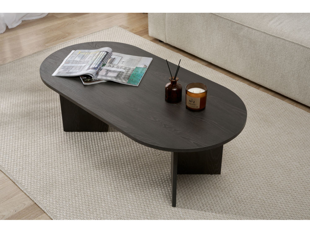 Wooden coffee table "Sable" - 60 x 119 x 40 cm - Lumière Noire