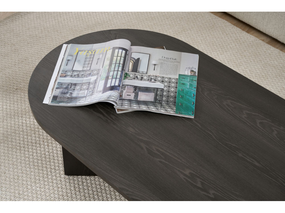 Wooden coffee table "Sable" - 60 x 119 x 40 cm - Lumière Noire