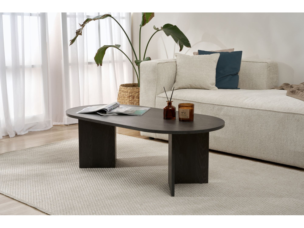 Wooden coffee table "Sable" - 60 x 119 x 40 cm - Lumière Noire