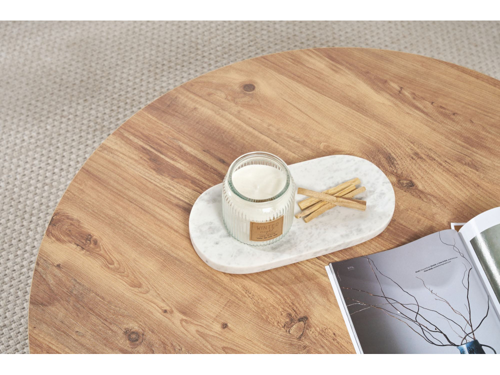 Soleil" wooden coffee table - 90 x 90 x 40 cm - Atlantic pine