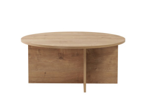 Soleil" wooden coffee table - 90 x 90 x 40 cm - Sapphire Oak